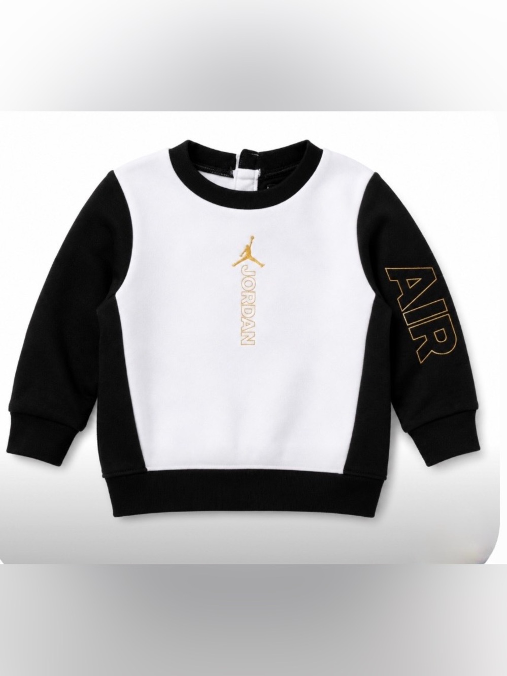Air Jordan Baby Sweatshirt Black White Gold 18M NWT